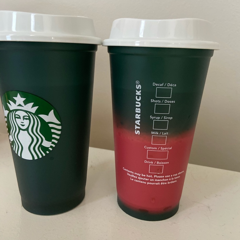 STARBUCKS HTF NEW 2020 COLOR CHANGE RED GREEN CUP - Picture 3 of 3